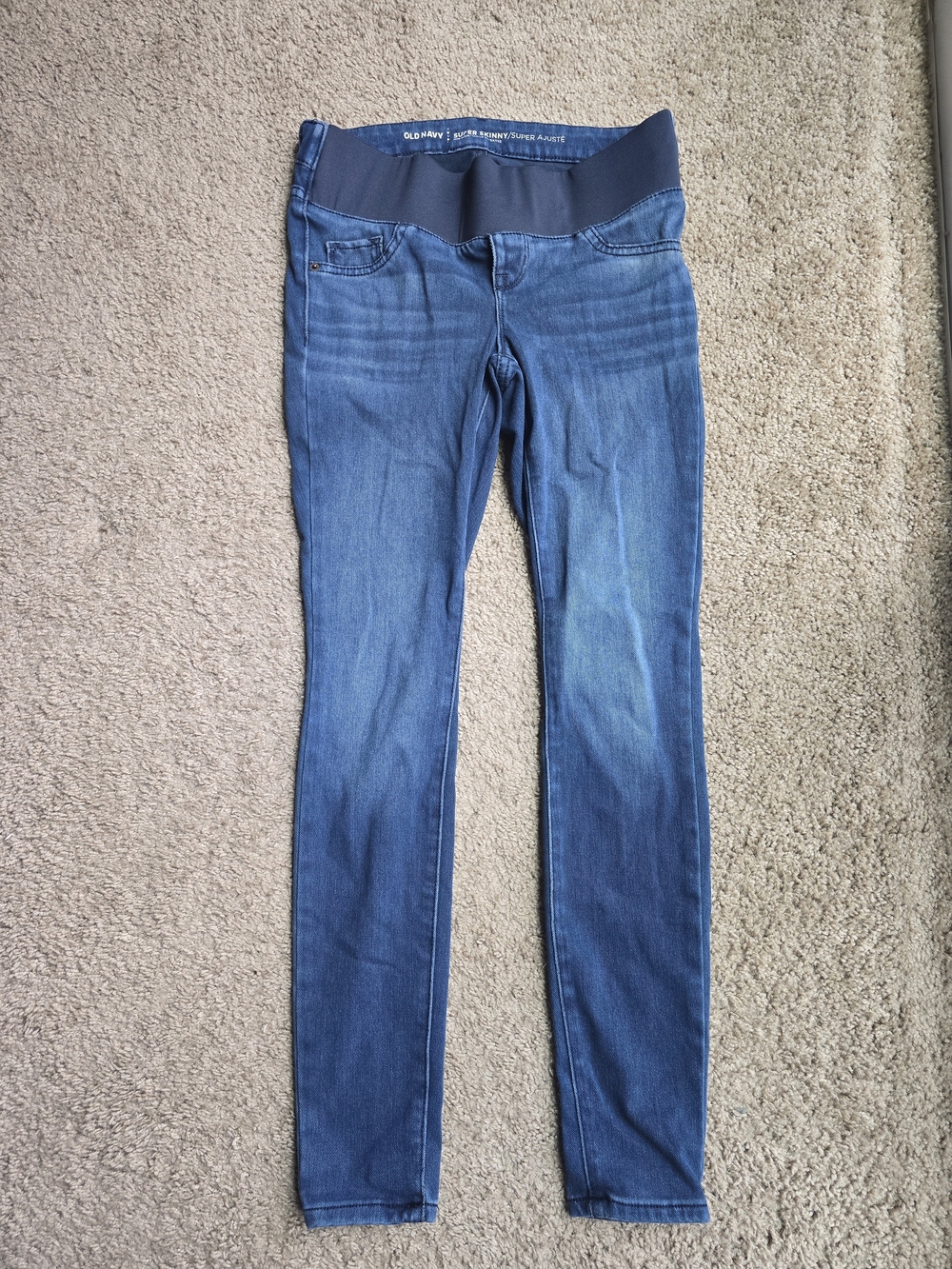 Old Navy Dark Blue Maternity Jeggings with Elastic Waistband
